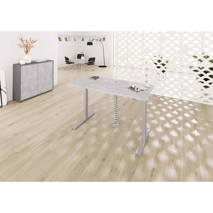 Hammerbacher Schreibtisch XMKA 19, Beton, Elektrisch Höhenverstellbar, 180 X 70-120 X 80cm 7 Hammerbacher Schreibtisch XMKA 19, Beton, Elektrisch Höhenverstellbar, 180 X 70-120 X 80cm – Bild 5