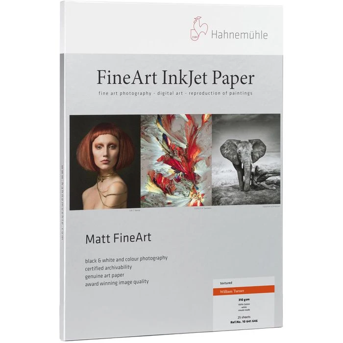Hahnemühle Inkjet-Papier William Turner FineArt A4, 190 G/m², Matt, Einseitig Bedruckbar, 25 Blatt 3 Hahnemühle Inkjet-Papier William Turner FineArt A4, 190 G/m², Matt, Einseitig Bedruckbar, 25 Blatt