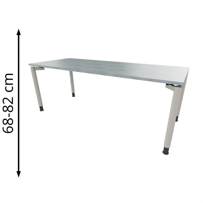 Fm-Büromöbel Schreibtisch Fm11, Beton, Höhenverstellbar, 200 X 68-82 X 80cm 3 Fm-Büromöbel Schreibtisch Fm11, Beton, Höhenverstellbar, 200 X 68-82 X 80cm