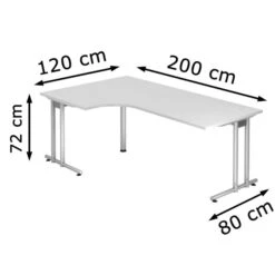 Hammerbacher Schreibtisch N-Serie, Weiß, Maße: 200 X 120cm, L-Form -Geschäft Für Bürobedarf 7cca58c5c42f83cd131f1bfb98c134cb0bcf5e36 schreibtisch hammerbacher n serie weiss