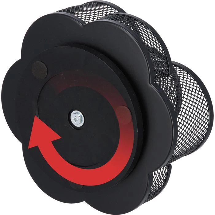 Böttcher-AG Stiftehalter Mesh Line, Drehbar, Metalldraht, 7 Fächer, Schwarz 5 Böttcher-AG Stiftehalter Mesh Line, Drehbar, Metalldraht, 7 Fächer, Schwarz – Bild 3