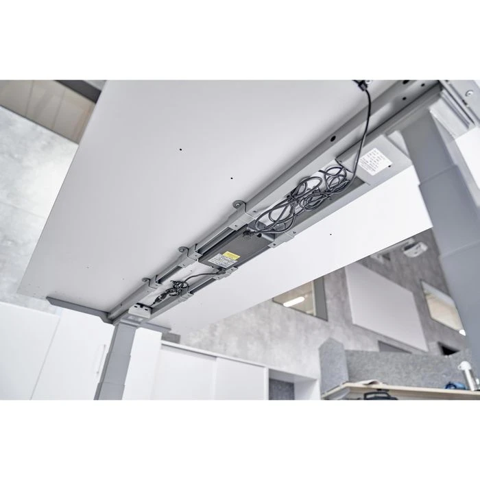 Hammerbacher Schreibtisch XDKB 19, Eiche, Elektrisch Höhenverstellbar, 180 X 64-129 X 80cm 6 Hammerbacher Schreibtisch XDKB 19, Eiche, Elektrisch Höhenverstellbar, 180 X 64-129 X 80cm – Bild 4