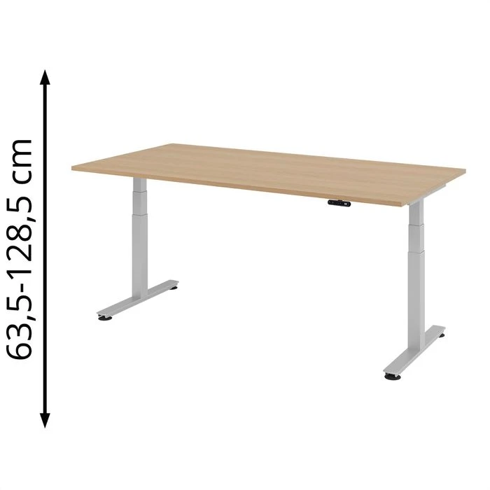 Hammerbacher Schreibtisch XDSM 2E, Eiche, Elektrisch Verstellbar, 200 X 63,5-128,5 X 100cm 3 Hammerbacher Schreibtisch XDSM 2E, Eiche, Elektrisch Verstellbar, 200 X 63,5-128,5 X 100cm
