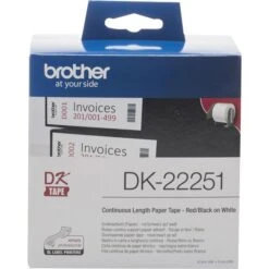 Brother Brother-Etiketten DK-22251, Weiß, 62mm X 15,24m, Zweifarb-Endlos-Etiketten Papier Permanent -Geschäft Für Bürobedarf 88f56a6d0cd563e05d04fc0d677448ae501752aa brother etiketten brother dk 22251 weiss