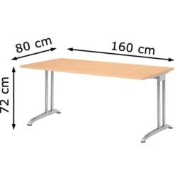 Hammerbacher Schreibtisch B-Serie, Buche, Maße: 160 X 80cm -Geschäft Für Bürobedarf 898321334d301c0a8844d0dbb6789b9547cd3193 schreibtisch hammerbacher b serie buche