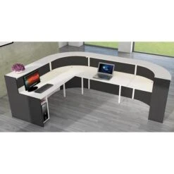 Kerkmann Empfangstheke Bari 3557, Anthrazit / Weiß, 335 X 112 X 235cm, Winkeltheke -Geschäft Für Bürobedarf 89f9f722cb2959aaa1c943ece9a585af36dfb5da empfangstheke kerkmann bari 3557