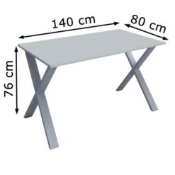 VCM Schreibtisch Lona, 914760, Grau, Maße: 140 X 80cm -Geschäft Für Bürobedarf 8c6f576a4b889c2579be2a1580b1e2c04e4b8f35 schreibtisch vcm lona 914760 grau