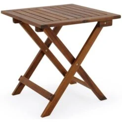 CASARIA Bistrotisch 100030, Akazie, Aus Massivholz, Quadratisch, 46 X 46cm, Klappbar