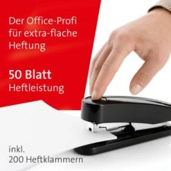 Novus B4FC Heftgerät, Flat-Clinch, Heftleistung 50 Blatt, Schwarz -Geschäft Für Bürobedarf 8eb8b0a0865bfcb2b3b1a69f57e2d401ecd5b800 heftgeraet novus b4fc 020 1423 flat clinch