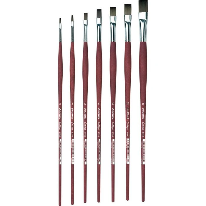 Da Vinci Da-Vinci Pinsel College 5403, 10 Stück, Haarpinsel Flach + Rund, In Geschenkdose 5 Da Vinci Da-Vinci Pinsel College 5403, 10 Stück, Haarpinsel Flach + Rund, In Geschenkdose – Bild 3