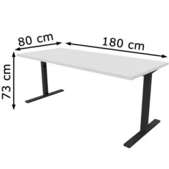 Quadrifoglio Schreibtisch Idea+ Tube, Maße: 180 X 80cm, Weiß / Dunkelgrau -Geschäft Für Bürobedarf 904ffd416c96700ddf33f18b182e3244fbd9132e schreibtisch quadrifoglio idea plus tube