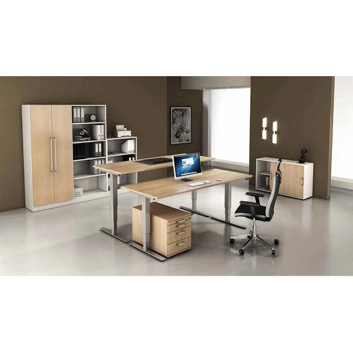 Hammerbacher Schreibtisch XDSM 2E, Eiche, Elektrisch Verstellbar, 200 X 63,5-128,5 X 100cm 7 Hammerbacher Schreibtisch XDSM 2E, Eiche, Elektrisch Verstellbar, 200 X 63,5-128,5 X 100cm – Bild 5