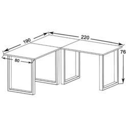 VCM Schreibtisch Lona, 916381, Sonoma Eiche, Maße: 220 X 190cm, L-Form -Geschäft Für Bürobedarf 93c00fb8afd96e26116d10760cba0f8a5050489b schreibtisch vcm lona 916381 sonoma eiche