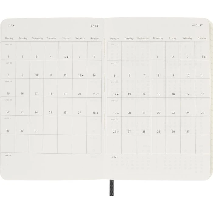 Moleskine Taschenkalender Pocket, 1 Woche Auf 2 Seiten, Softcover, Englisch, A6 6 Moleskine Taschenkalender Pocket, 1 Woche Auf 2 Seiten, Softcover, Englisch, A6 – Bild 4