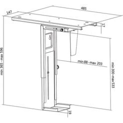 LogiLink PC-Halterung EO0004, Zum Unterbau Für Schreibtische, Schwarz -Geschäft Für Bürobedarf 9505d9211ea947005dcb3551e6bce8eab252a1dd pc halterung logilink eo0004