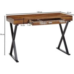 Wohnling Schreibtisch WL6.540, Sheesham, Maße: 120 X 55cm -Geschäft Für Bürobedarf 953072b96bbbd66f37ac9c9d06def480525c66e5 schreibtisch wohnling wl6.540 sheesham