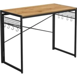 Vasagle Schreibtisch LWD042B05, Honigbraun, Maße: 100 X 60cm, Klappbar