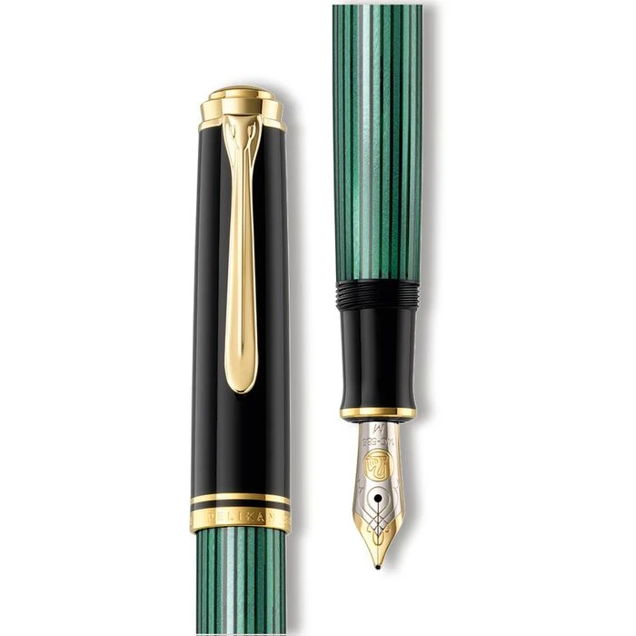 Pelikan Füller Souverän M600, 980029, Schwarz/grün, 14 Karat Bicolor-Goldfeder, Feder M 6 Pelikan Füller Souverän M600, 980029, Schwarz/grün, 14 Karat Bicolor-Goldfeder, Feder M – Bild 4