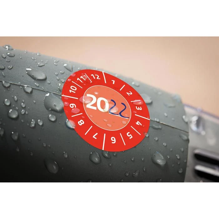 Zweckform Prüfplaketten 7901, Mit Jahreszahl 20XX, Rot, Ø 30mm, Aus Vinyl, 80 Stück, Individuell 6 Zweckform Prüfplaketten 7901, Mit Jahreszahl 20XX, Rot, Ø 30mm, Aus Vinyl, 80 Stück, Individuell – Bild 4