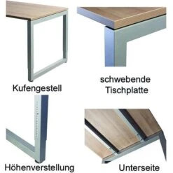 Hammerbacher Schreibtisch R-Serie, Nussbaum, Höhenverstellbar, 80 X 65-85 X 80cm -Geschäft Für Bürobedarf a41fb0fbee8166cf80e19cb0b87286995df805b8 schreibtisch hammerbacher r serie nussbaum