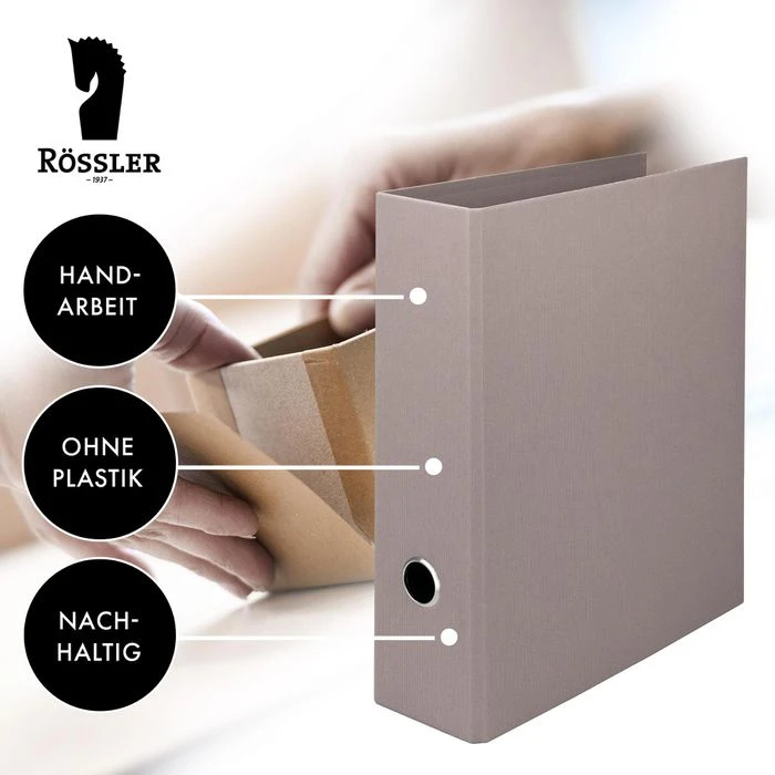 Rössler-Papier Ordner 1317452700 S.O.H.O., Karton, A4, 8,5cm, Taupe 7 Rössler-Papier Ordner 1317452700 S.O.H.O., Karton, A4, 8,5cm, Taupe – Bild 5