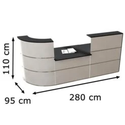 Kerkmann Empfangstheke Cento 5, 3854, Weiß / Anthrazit, 280 X 110 X 95cm, Beratungsplatz -Geschäft Für Bürobedarf a65c0387b843e433a43cbe865383f98dae720b3f empfangstheke kerkmann cento 5 3854