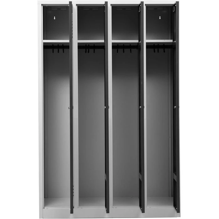 G-Office Spind WRC/4.18117, Drehriegelschloss, 4 Abteile Mit Sockel, BxT: 117 X 50cm, Anthrazit 5 G-Office Spind WRC/4.18117, Drehriegelschloss, 4 Abteile Mit Sockel, BxT: 117 X 50cm, Anthrazit – Bild 3