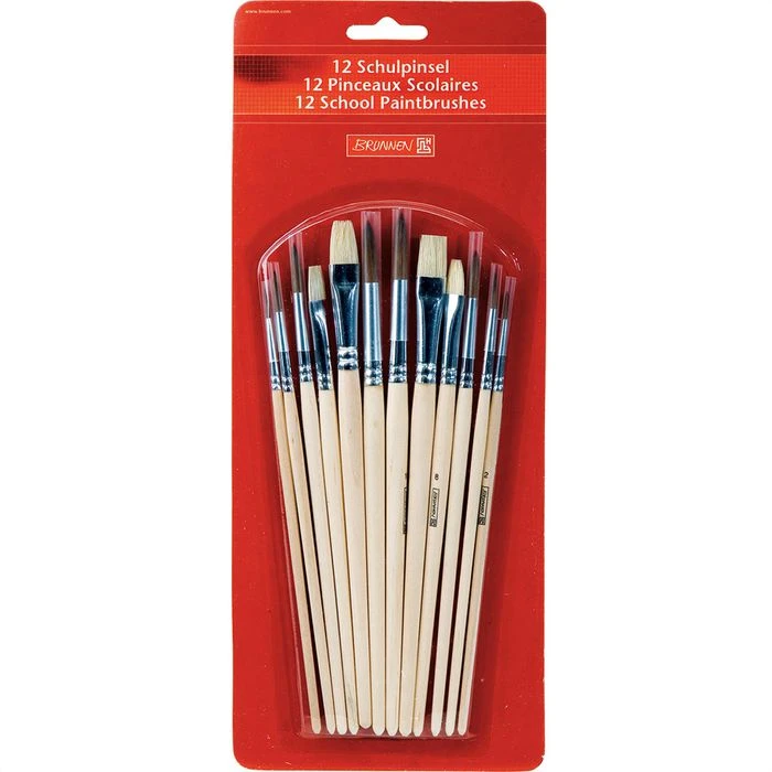 Brunnen 1048929 Schulpinsel 12 Stück Set 3 Brunnen 1048929 Schulpinsel 12 Stück Set
