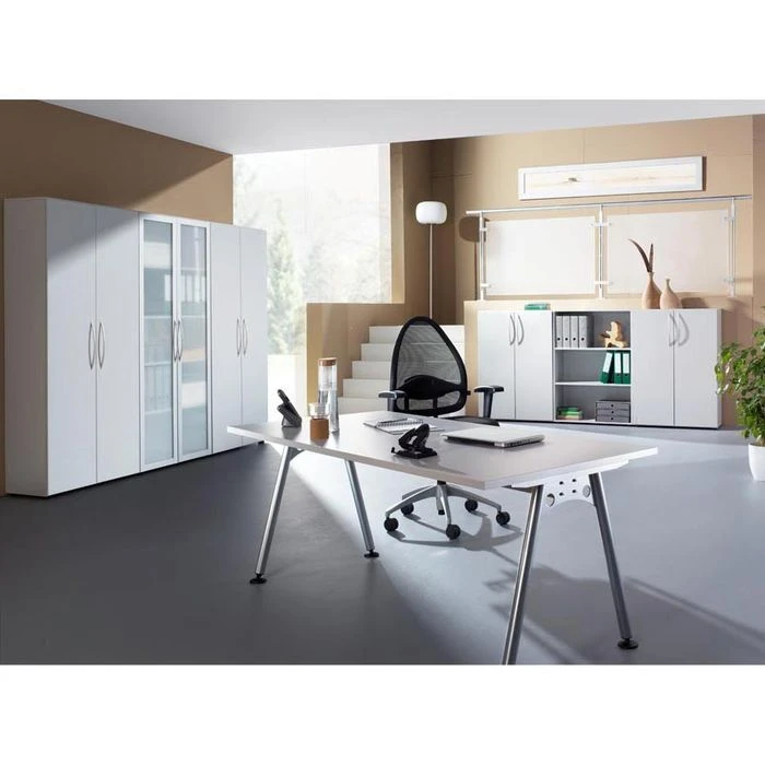 Hammerbacher Schreibtisch AS 19, Weiß, Höhenverstellbar, 180 X 68-76 X 80cm 4 Hammerbacher Schreibtisch AS 19, Weiß, Höhenverstellbar, 180 X 68-76 X 80cm – Bild 2