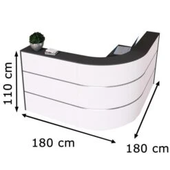 Kerkmann Empfangstheke Cento 2a, 3857, Weiß / Anthrazit, 180 X 110 X 180cm, Winkeltheke -Geschäft Für Bürobedarf ab971324e8a2f7b7a23b48b0f6b40c943ced075d empfangstheke kerkmann cento 2a 3857