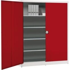 Mauser Werkzeugschrank WFG5-4-12, Aus Metall, 4 Böden, Grau / Rot, 120 X 197 X 42cm