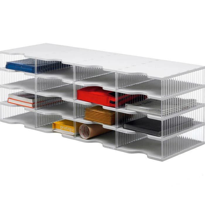 Styro Sortierstation 228-0404 Styropost Quadro, A4, 16 Fächer, 4 Etagen, Kunststoff, Transparent 3 Styro Sortierstation 228-0404 Styropost Quadro, A4, 16 Fächer, 4 Etagen, Kunststoff, Transparent