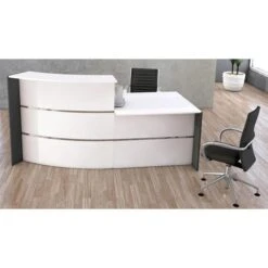 Kerkmann Empfangstheke Bari 3563, Weiß / Weiß, 231 X 112 X 122,5cm, Bogentheke Mit Anbautisch -Geschäft Für Bürobedarf b1edf01351bb663b0c1efb0af283ff60da4b1f88 empfangstheke kerkmann bari 3563 weiss weiss