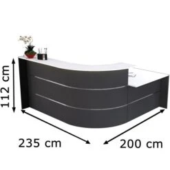 Kerkmann Empfangstheke Bari 3559, Anthrazit / Weiß, 235 X 112 X 200cm, Winkeltheke Mit Anbautisch -Geschäft Für Bürobedarf b25c06ac2ca9fb2b14e6f77d8bb65630a2a99431 empfangstheke kerkmann bari 3559 anthrazit weiss