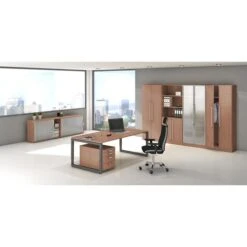 Hammerbacher Schreibtisch R-Serie, Verstellbar, 180 X 65-85 X 80, Nussbaum / Graphit -Geschäft Für Bürobedarf b294bc2e30f2dfdc5479a8d77f29512382d116a0 schreibtisch hammerbacher r serie