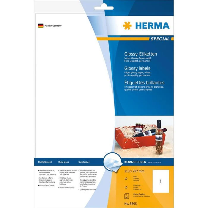 Herma 8895 Glossy Inkjet-Etiketten 5 Herma 8895 Glossy Inkjet-Etiketten – Bild 3