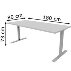 Quadrifoglio Schreibtisch Idea+ Tube, Maße: 180 X 80cm, Grau / Silber -Geschäft Für Bürobedarf b82b50af42b94a9d2dc9d2acd053759692e0f0a9 schreibtisch quadrifoglio idea plus tube