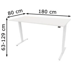 Fm-Büromöbel Schreibtisch Fastline, Move 2.0, Elektrisch Höhenverstellbar, 180x80cm, Diamantweiß -Geschäft Für Bürobedarf ba13245a9b4f938f4bf306a577c965fa4604d8f4 schreibtisch fm bueromoebel fastline move 2.0