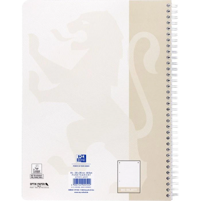 Oxford Collegeblock Touch, 400132395, A4, Ohne Rand, 90 G/m², 80 Blatt, Gepunktet 6 Oxford Collegeblock Touch, 400132395, A4, Ohne Rand, 90 G/m², 80 Blatt, Gepunktet – Bild 4