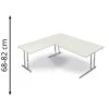 Kerkmann Schreibtisch Artline 7682, Weiß, Höhenverstellbar, 200 X 68-82 X 200cm, L-Form -Geschäft Für Bürobedarf c18b036345b8e2983647d3fd6f7dd5ed432a19f0 schreibtisch kerkmann artline 7682 weiss