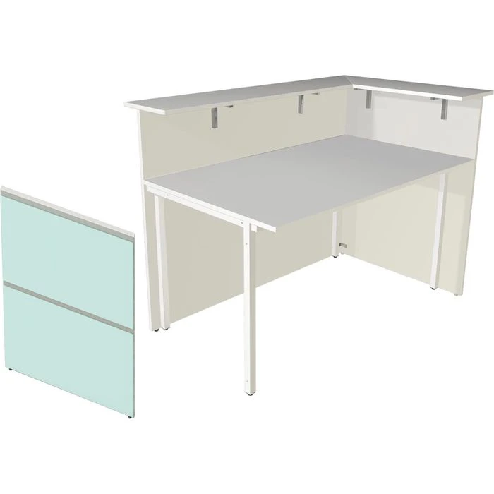 Kerkmann Empfangstheke Atlantis, Weiß / Weiß, 150 X 110 X 92cm, Kompakttheke 5 Kerkmann Empfangstheke Atlantis, Weiß / Weiß, 150 X 110 X 92cm, Kompakttheke – Bild 3