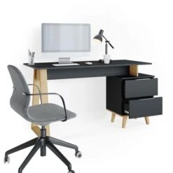 Vicco Schreibtisch Neptune L, Anthrazit, Mit Standcontainer, 138 X 60cm -Geschäft Für Bürobedarf c4360c982836c314ef46abcfa77a7c649773fe51 schreibtisch vicco neptune l anthrazit