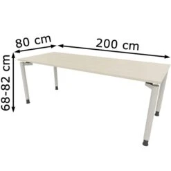 Fm-Büromöbel Schreibtisch Fastline Fm11, Höhenverstellbar, 200 X 68-82 X 80cm, Königsahorn -Geschäft Für Bürobedarf c5092025f626066a8b4b3c38e2323646afff1a68 schreibtisch fm bueromoebel fastline fm11