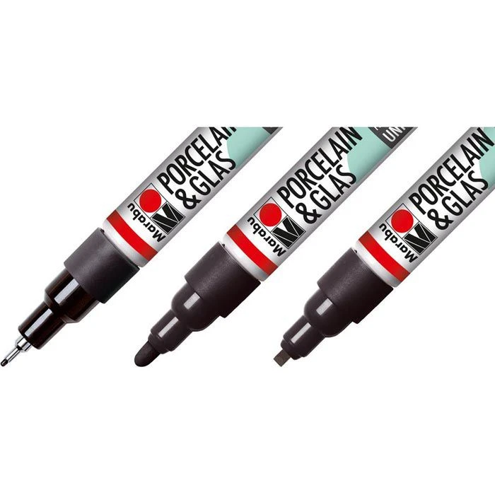 Marabu Porzellanstifte 012300084 Porcelain & Glas, Elegance, Schwarz, 0,8 + 2-4 & 1-2 Mm, 3 Stück 4 Marabu Porzellanstifte 012300084 Porcelain & Glas, Elegance, Schwarz, 0,8 + 2-4 & 1-2 Mm, 3 Stück – Bild 2