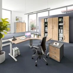 Röhr Schreibtisch Techno, Hickory, Höhenverstellbar, 160 X 68-82 X 80cm -Geschäft Für Bürobedarf cade7055ccd115525ad5fe72ee46fce34e54a32a schreibtisch roehr techno hickory