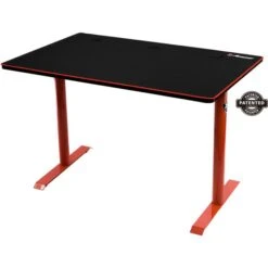 Arozzi Gaming-Tisch Leggero, Schwarz, 114x72 Cm, Vollflächiges Mousepad, Rechteckform