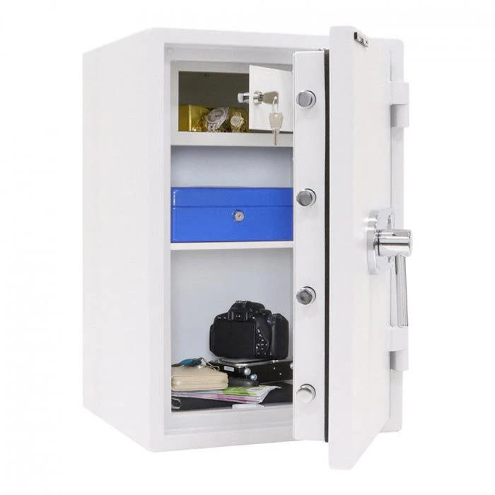 Rottner Tresor Atlas Fire 65 EL, EN 1, Innentresor, Weiß, 65,5 X 44cm, Mit Elektronikschloss, 155kg