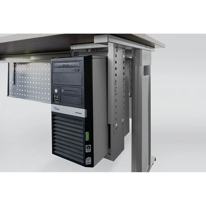 PC-Halterung Geramöbel Zum Unterbau Für Schreibtische, Silber 4 PC-Halterung Geramöbel Zum Unterbau Für Schreibtische, Silber – Bild 2