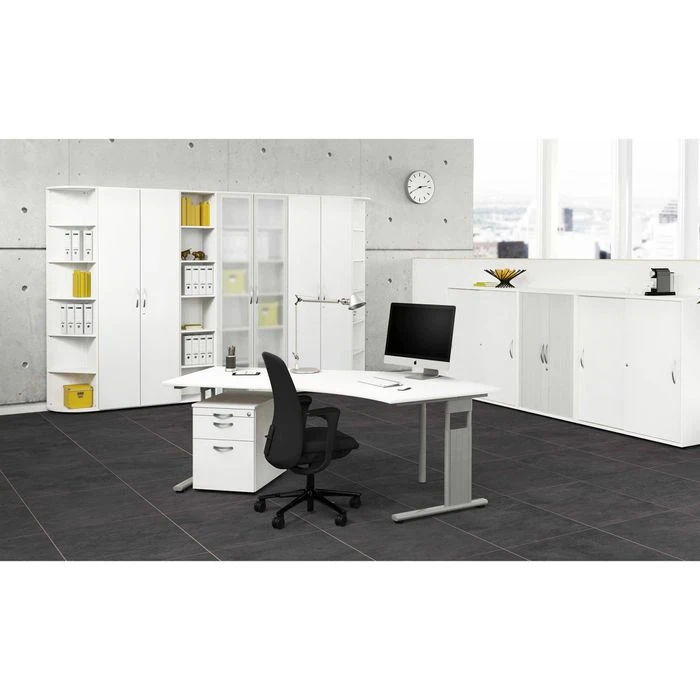 Geramöbel Aktenschrank Flex, Aus Holz, Abschließbar, 80 X 216 X 42cm, Weiß 7 Geramöbel Aktenschrank Flex, Aus Holz, Abschließbar, 80 X 216 X 42cm, Weiß – Bild 5