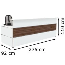 Kerkmann Empfangstheke Atlantis, Nussbaum / Weiß, 275 X 110 X 92cm, Rezeption 11 Kerkmann Empfangstheke Atlantis, Nussbaum / Weiß, 275 X 110 X 92cm, Rezeption -Geschäft Für Bürobedarf d2d9defeabf1cf7e62b2437e331e51894337323b empfangstheke kerkmann atlantis